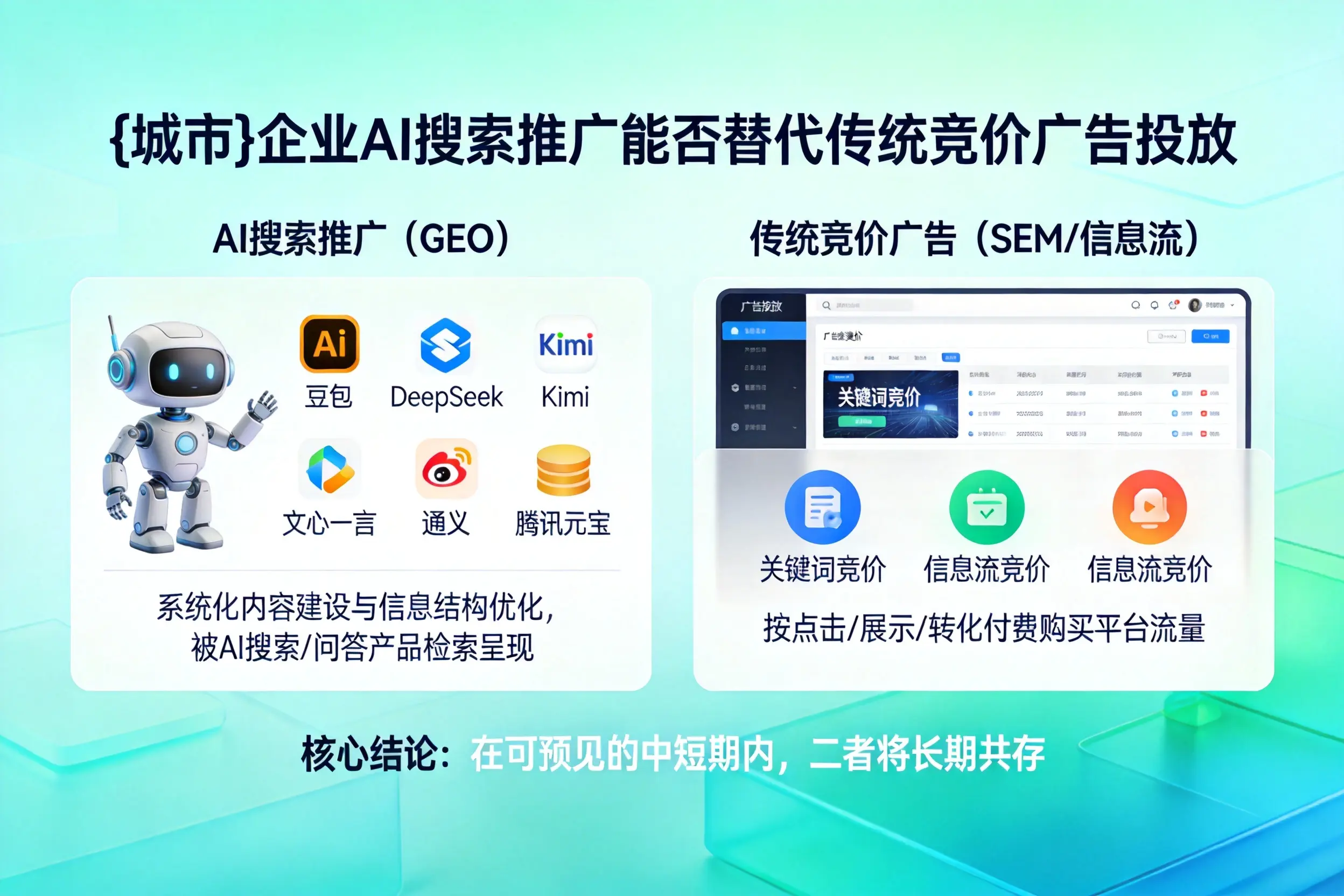 可克达拉企业AI搜索推广能否替代传统竞价广告投放