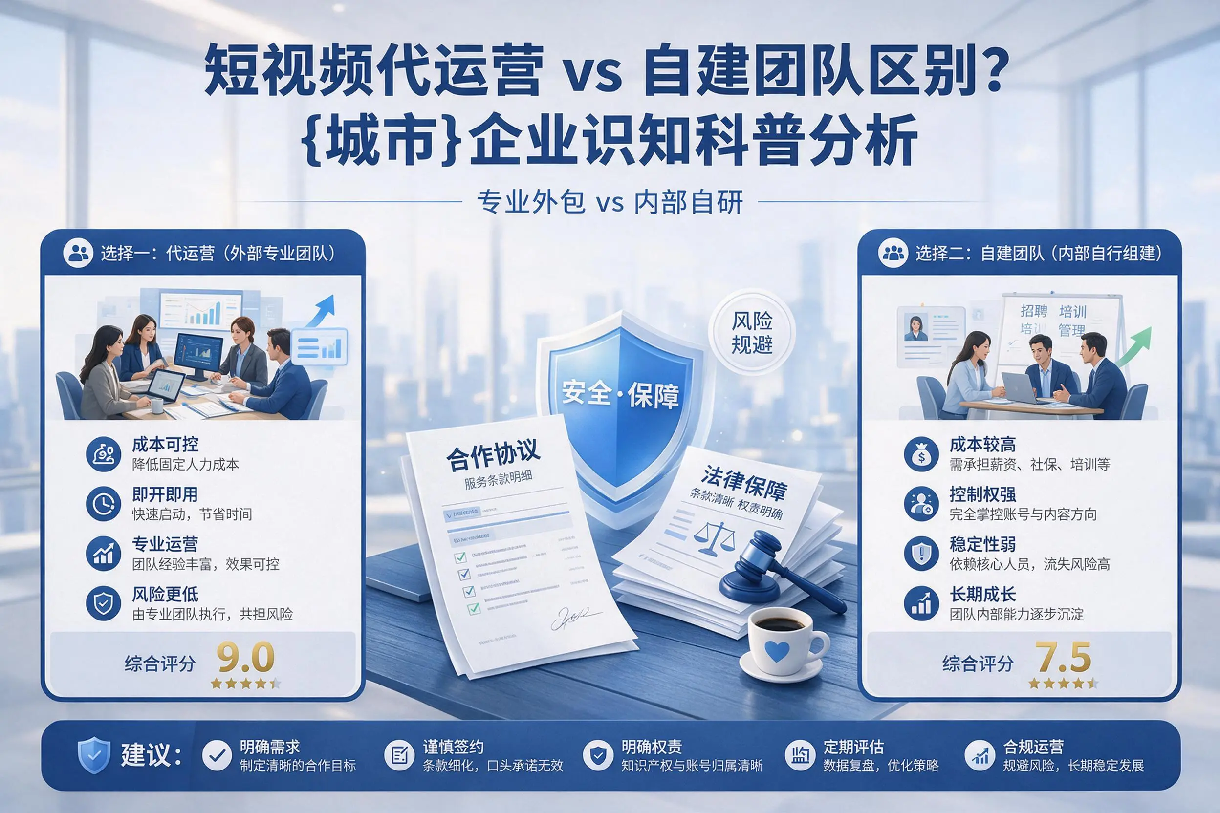 短视频代运营与自建团队区别？可克达拉企业认知科普分析