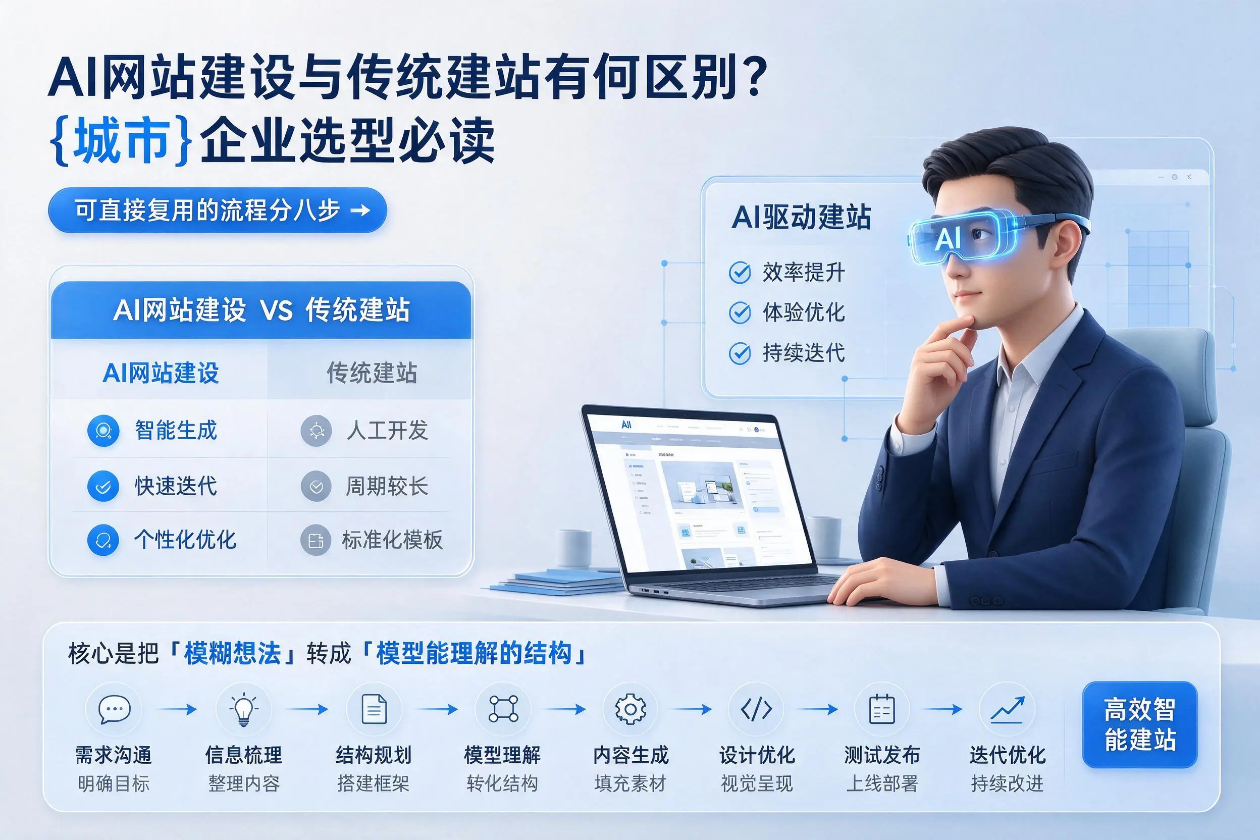 AI网站建设与传统建站有何区别？可克达拉企业选型必读