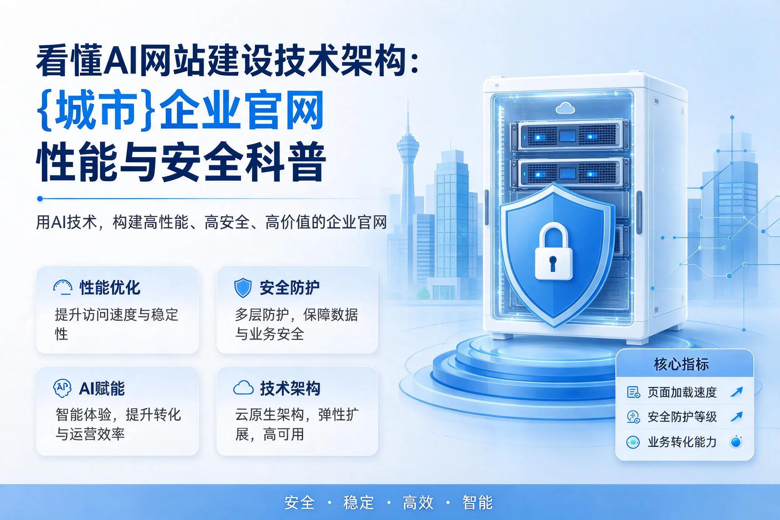 看懂AI网站建设技术架构：可克达拉企业官网性能与安全科普